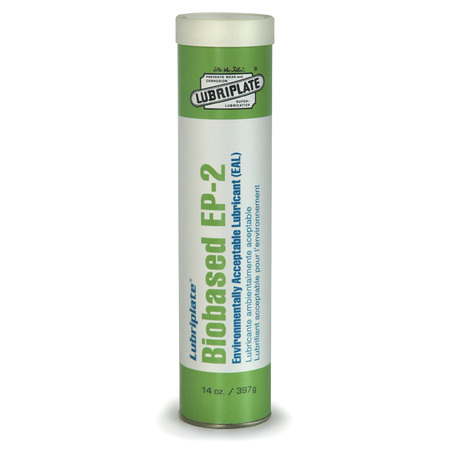 LUBRIPLATE Biobased Ep-2, 40 Cartridges, Biodegradable, Water Resistant Grease L0341-098